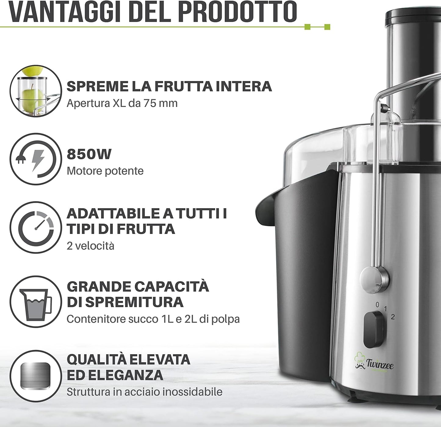 CENTRIFUGA FRUTTA E VERDURA PROFESSIONALE