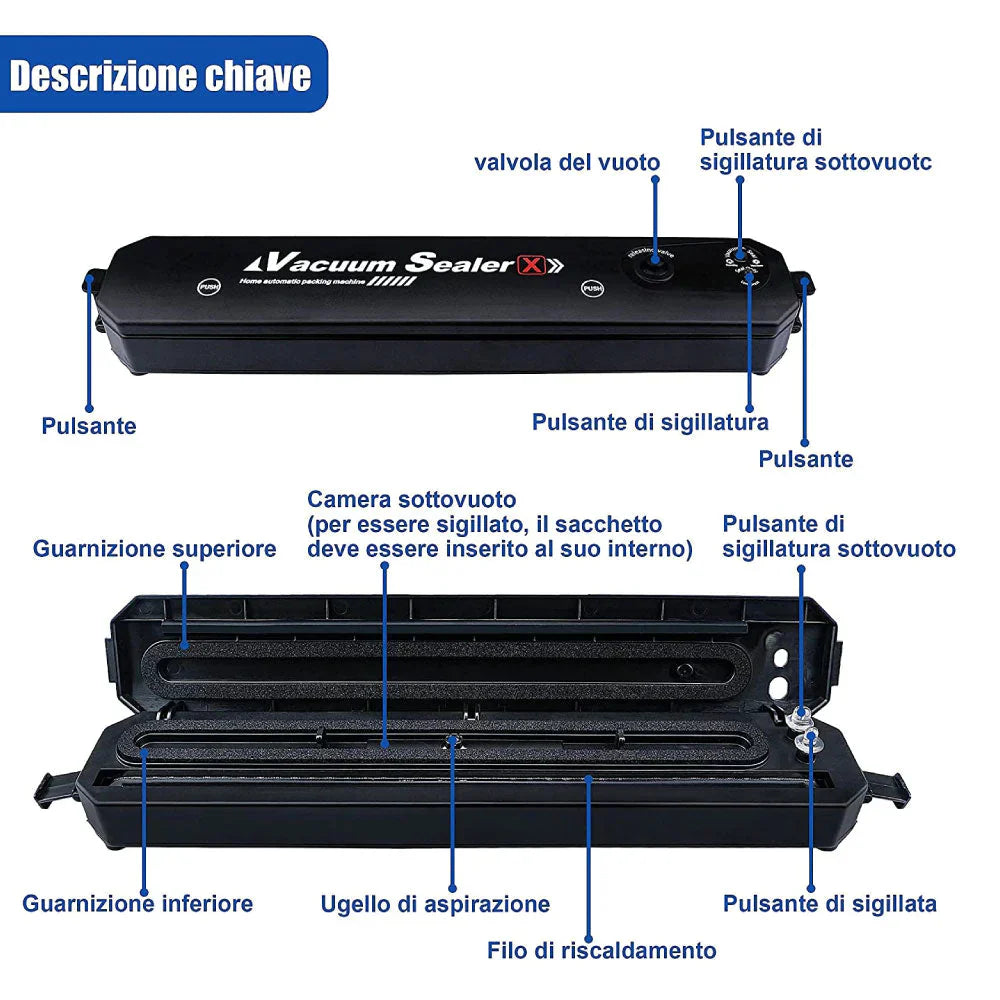 MACCHINA SOTTOVUOTO PER ALIMENTI