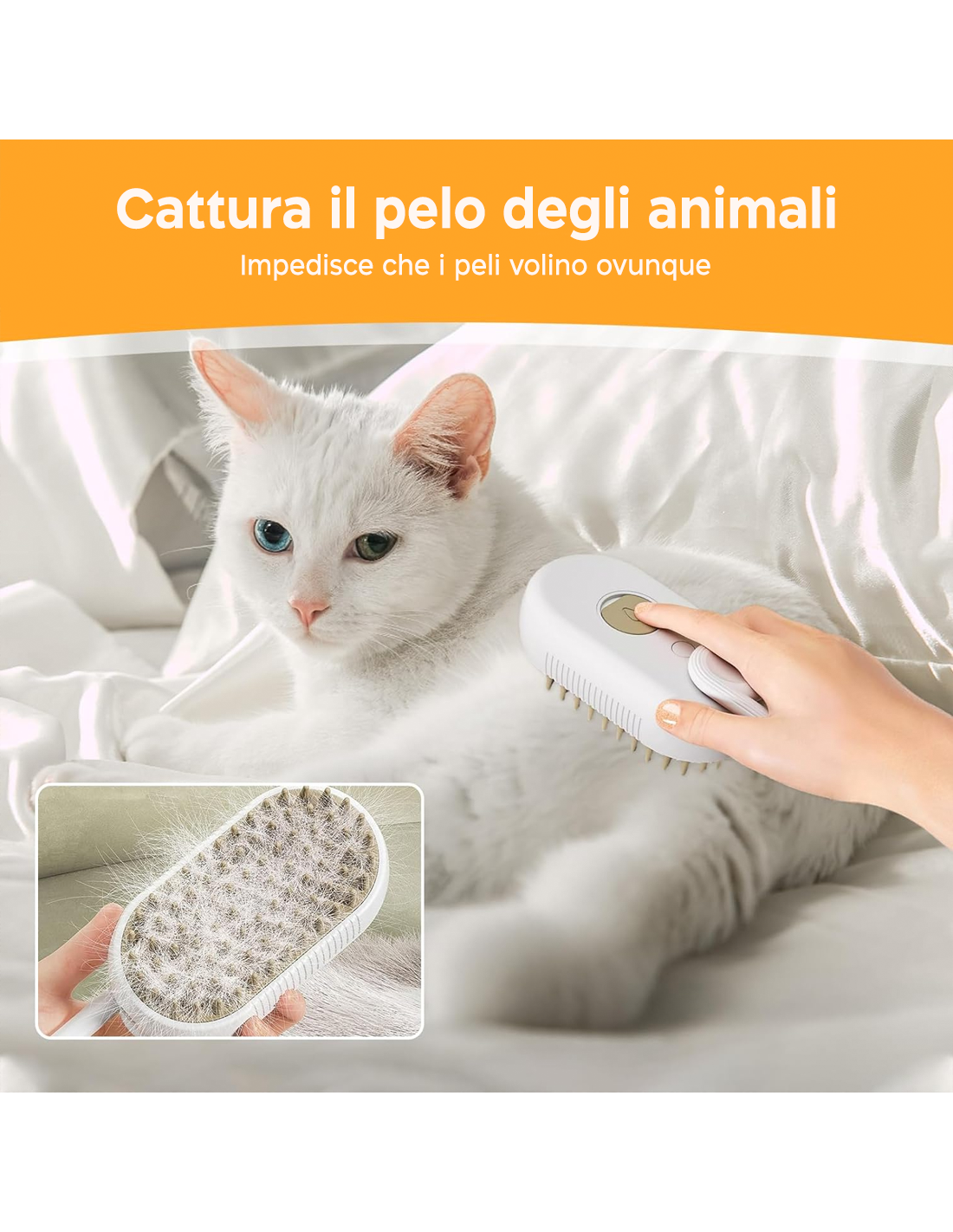 SPAZZOLA A VAPORE PER CANI E GATTI